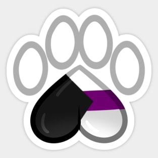 LGBTQ+ Pride Heart Paws - Demisexual Sticker